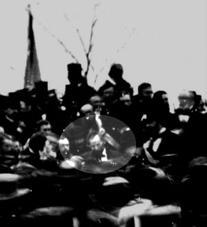 only known picture of Lincoln at Gettysburg-address
