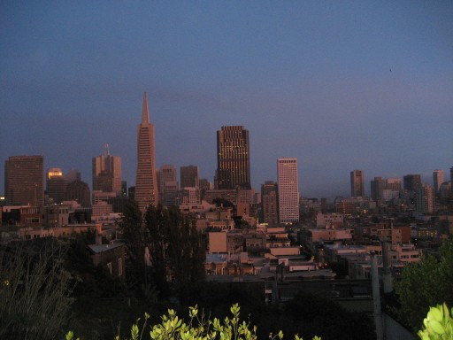 sf at dusk